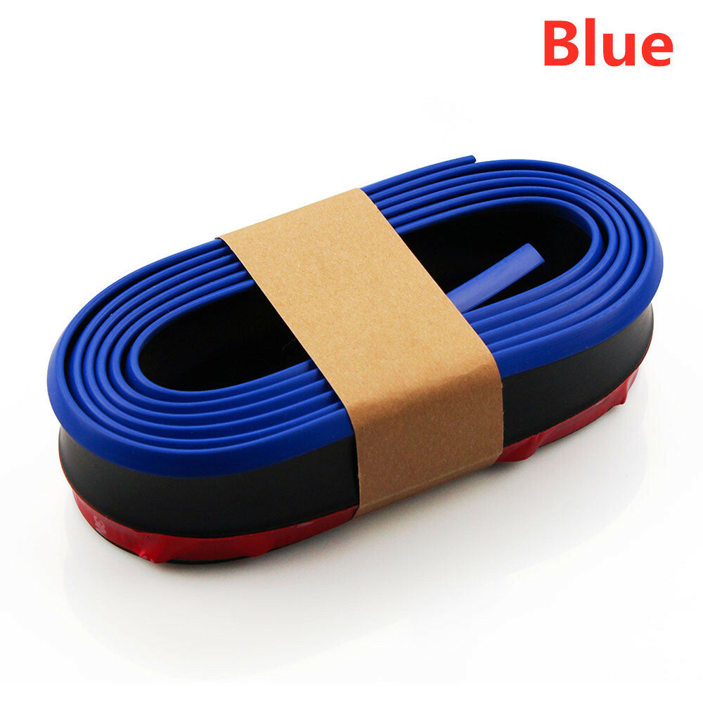 Rubber Lip Skirt Protector Front Bumper Splitter Chin Spoiler Body Kit Trim Q