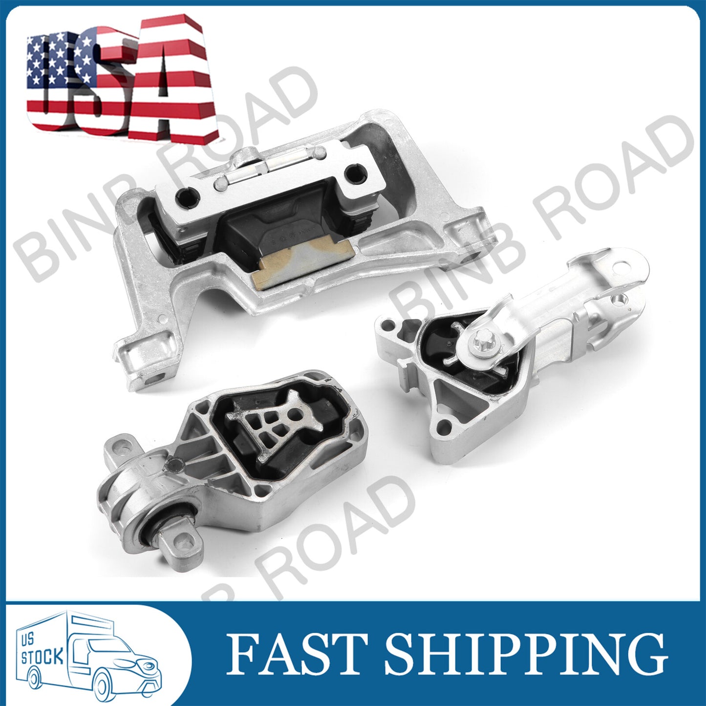 3Pcs Engine Motor Torque Strut Mount Fits for Mercedes-Benz CLA250 GLA250 GLA45 AMG Q