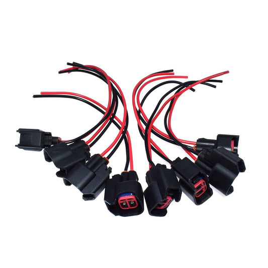 8Pcs Fuel Injector Connector Wiring Plugs Clips EV6 EV14 Pigtail Cut Splice