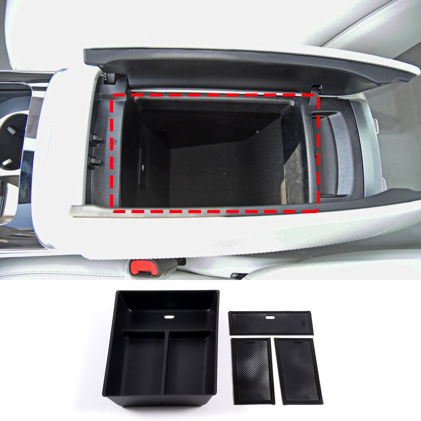 Car armrest storage center organizer box suitable for EQS, EQE, 350, 450+, AMG- n