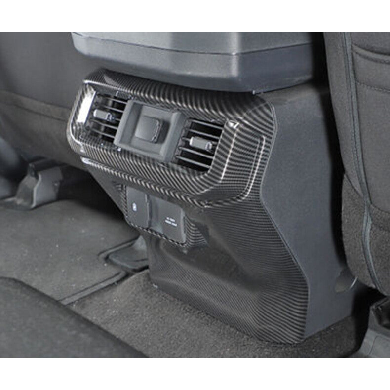 for Ford F150 2021-2023 Carbon Fiber Rear Row Air Outlet Vent frame Cover Trim