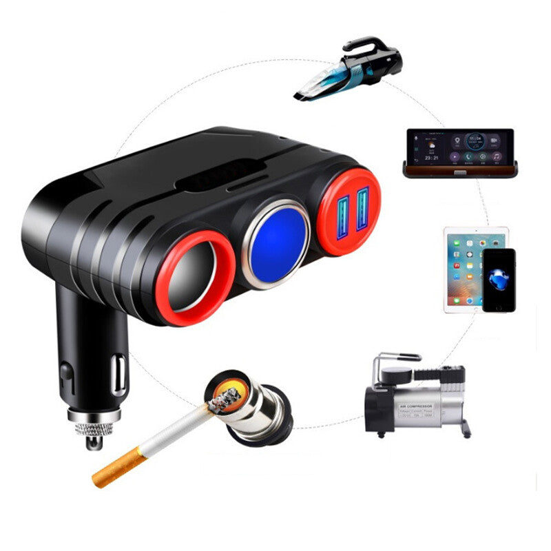 Dual USB 12V-24V Car Charger Adapter, Fast Charging Cigarette Lighter Mount, 120W n
