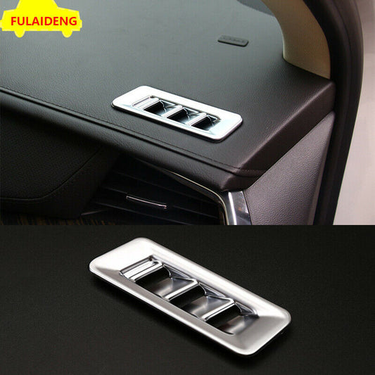 for Cadillac XT5 2017-2022 Silver Matte Dashboard Air Outlet Vent Frame Trim ABS