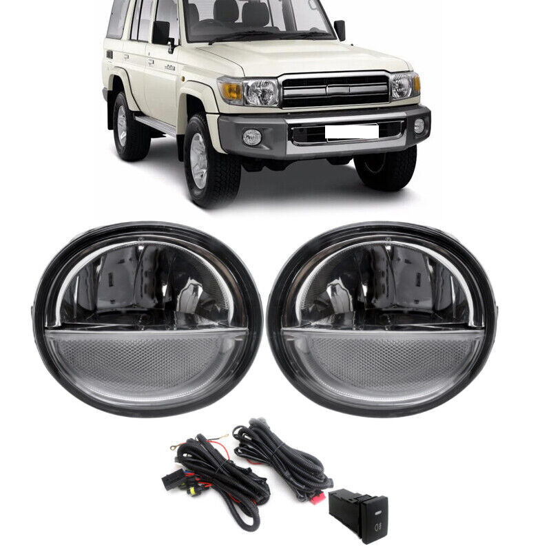 Suitable for Toyota for Land Cruiser J70 LC71 LC76 LC78 LC79 LED DRL anti-collision fog lights