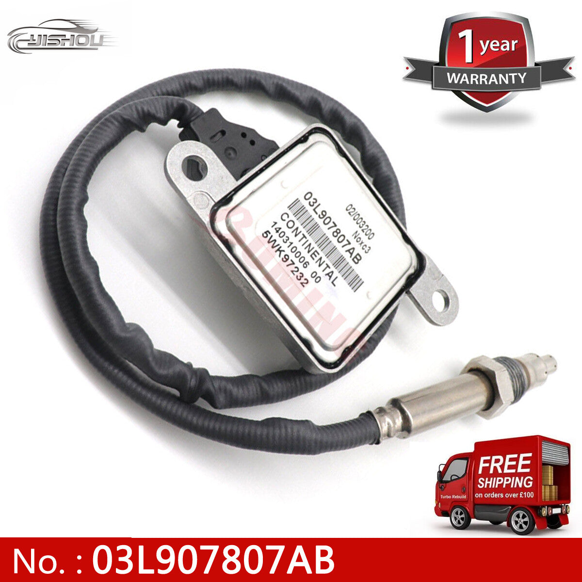 New Nox sensor suitable for Volkswagen Cracker 076907807A 5WK96690B 5WK9 6690B 03L907807AB