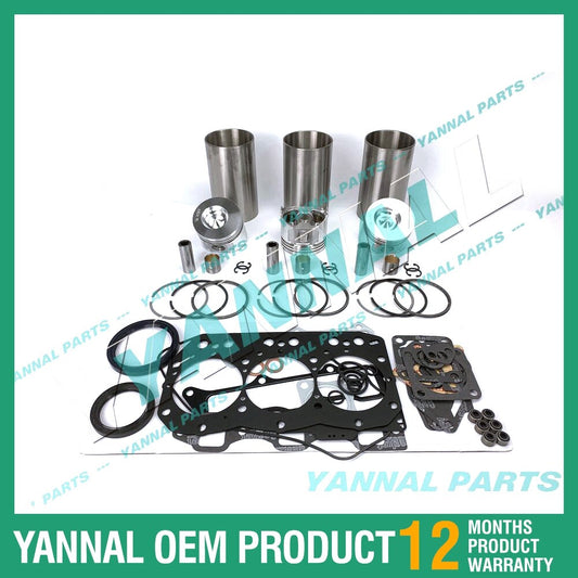 3D82 Overhaul and Rebuild Kit with Complete Gaskets for Yanmar Diesel Engines