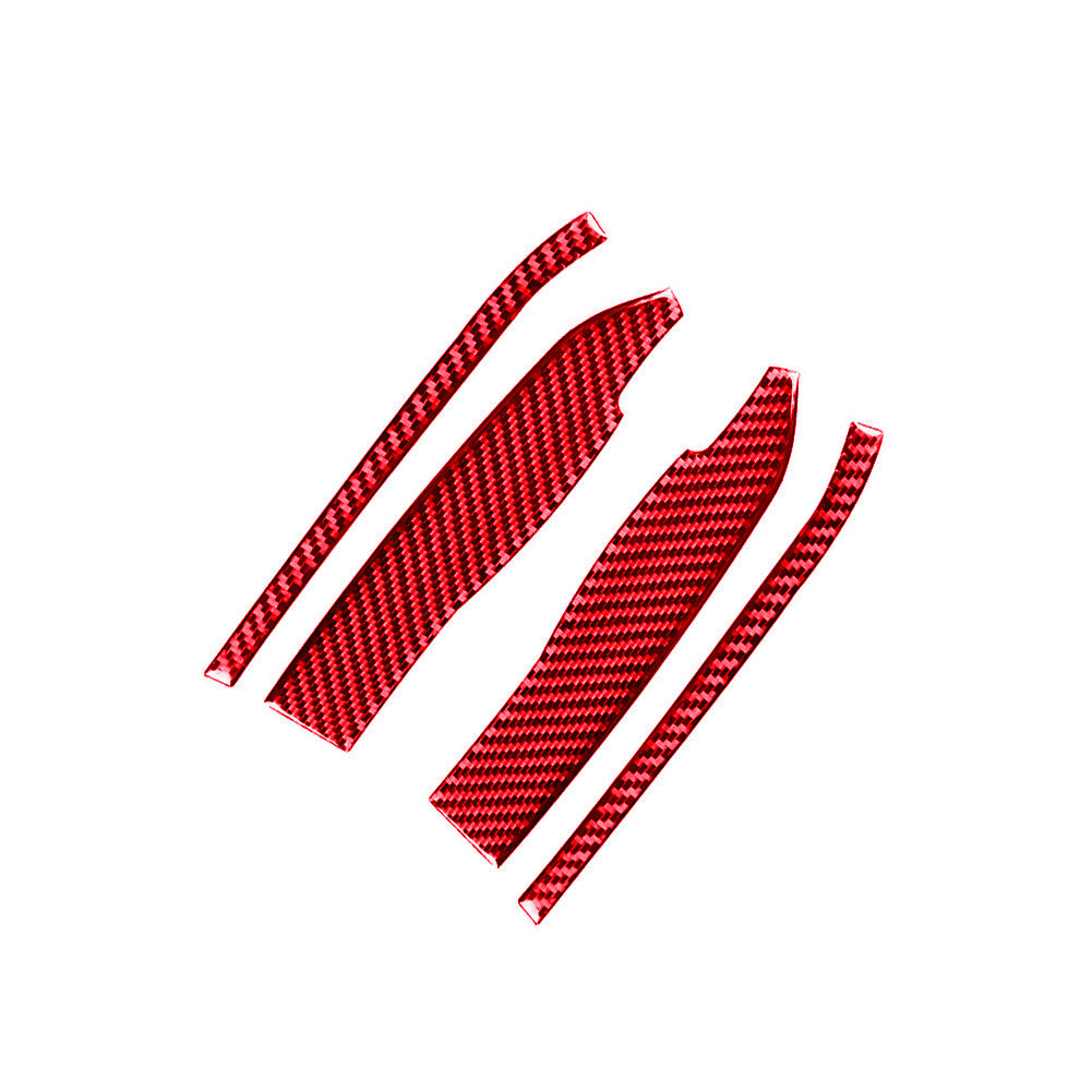 Red Carbon Fiber Central Console Cover Trim for Toyota 86 for Subaru BRZ 2016-2020