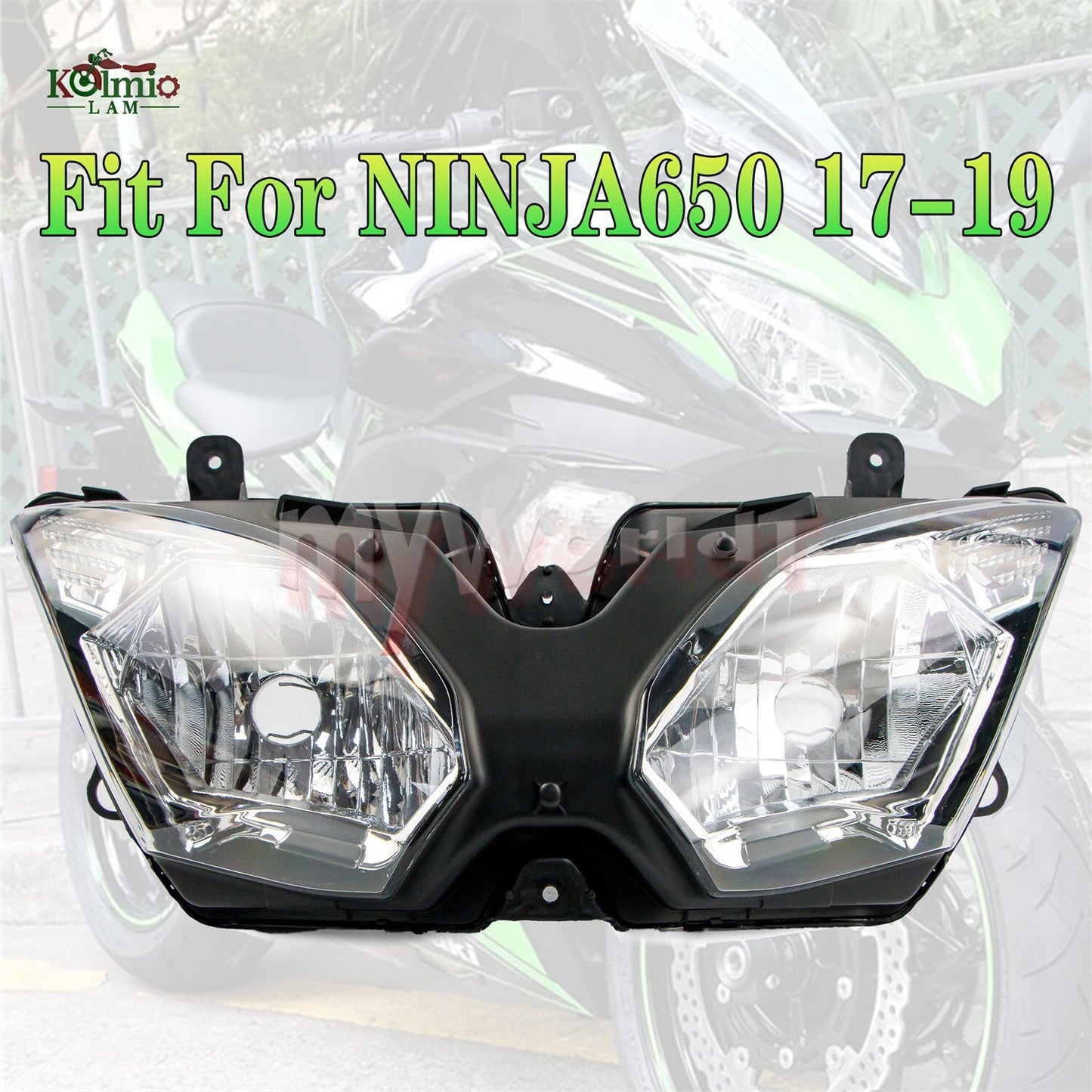 Headlight Assembly Headlamp Light Fit for KAWASAKI NINJA650 EX650 ER6F 2017-2019