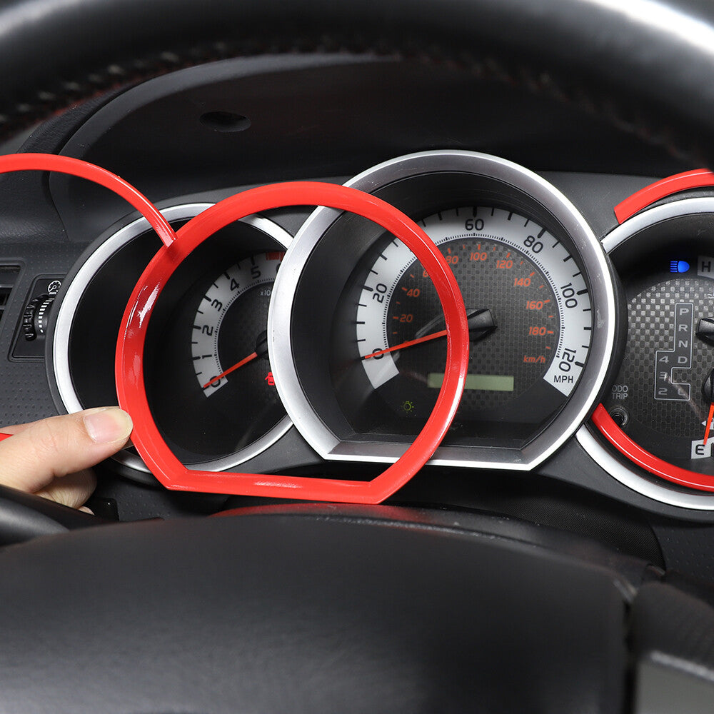 2-Pack Red Carbon Fiber GPS Navigation Frame Decal for Corvette C7 2014-2019- v