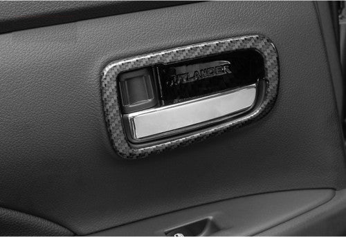 Carbon Fiber Inner Door Handle Bowl Cover Trim for Mitsubishi Outlander 13-2020