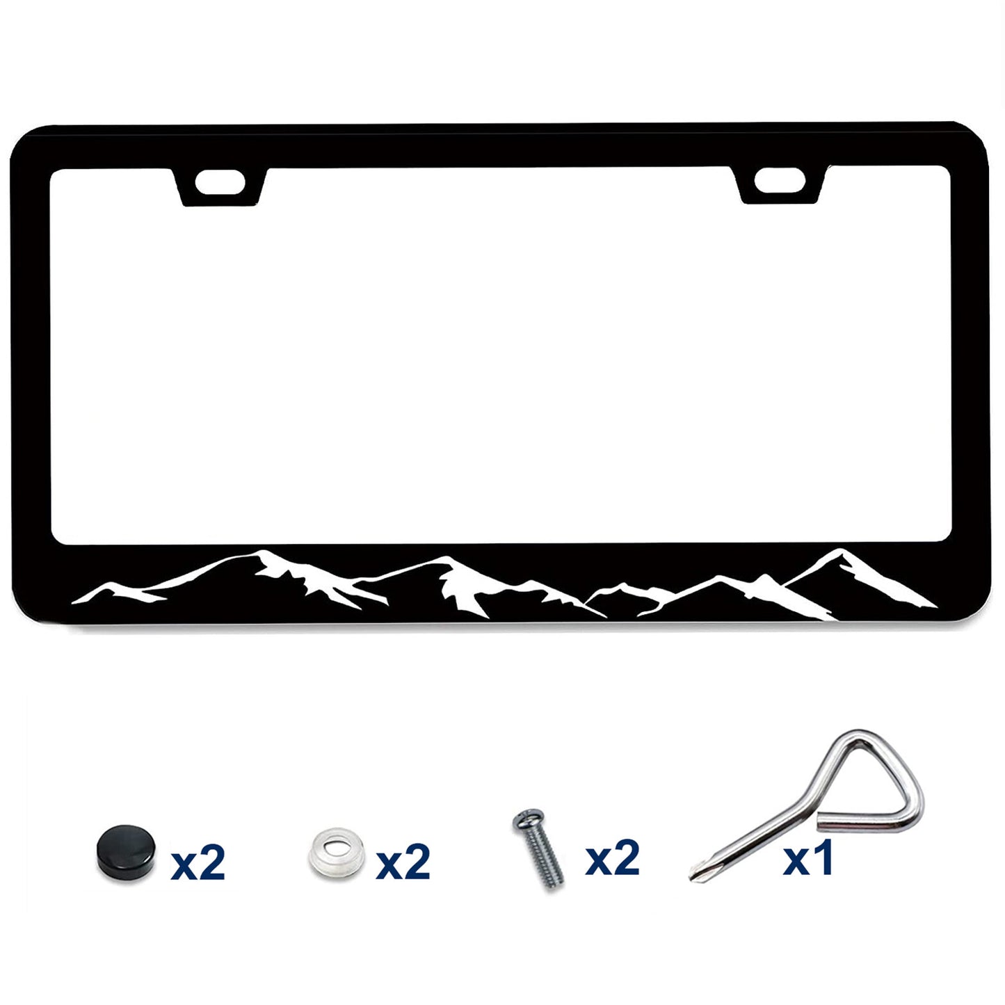 Suitable for Subaru parts, mountain overpass, black car license plate frame cover - n
