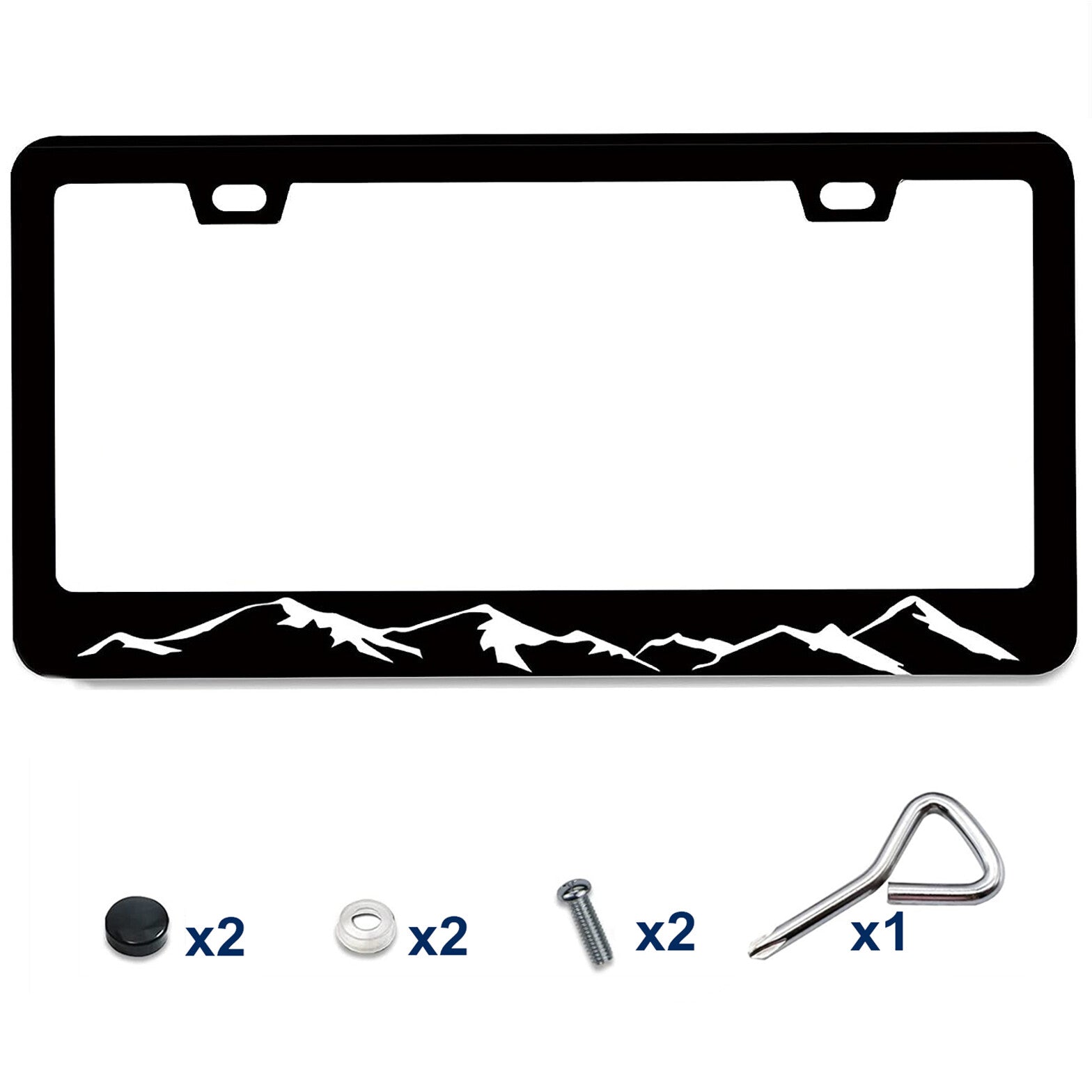 Suitable for Subaru parts, mountain overpass, black car license plate frame cover - n