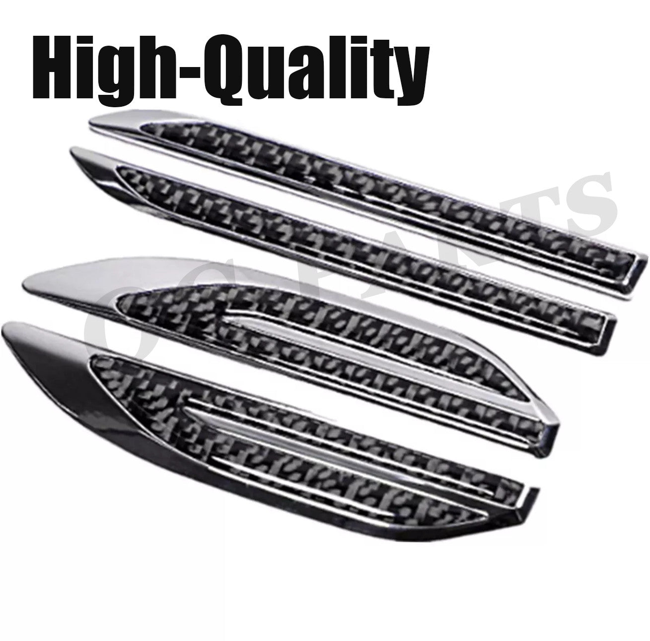 Car front fender side dagger badge decorative cover carbon fiber decal SUV accessories