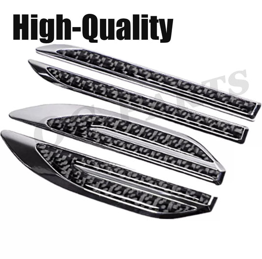Car front fender side dagger badge decorative cover carbon fiber decal SUV accessories