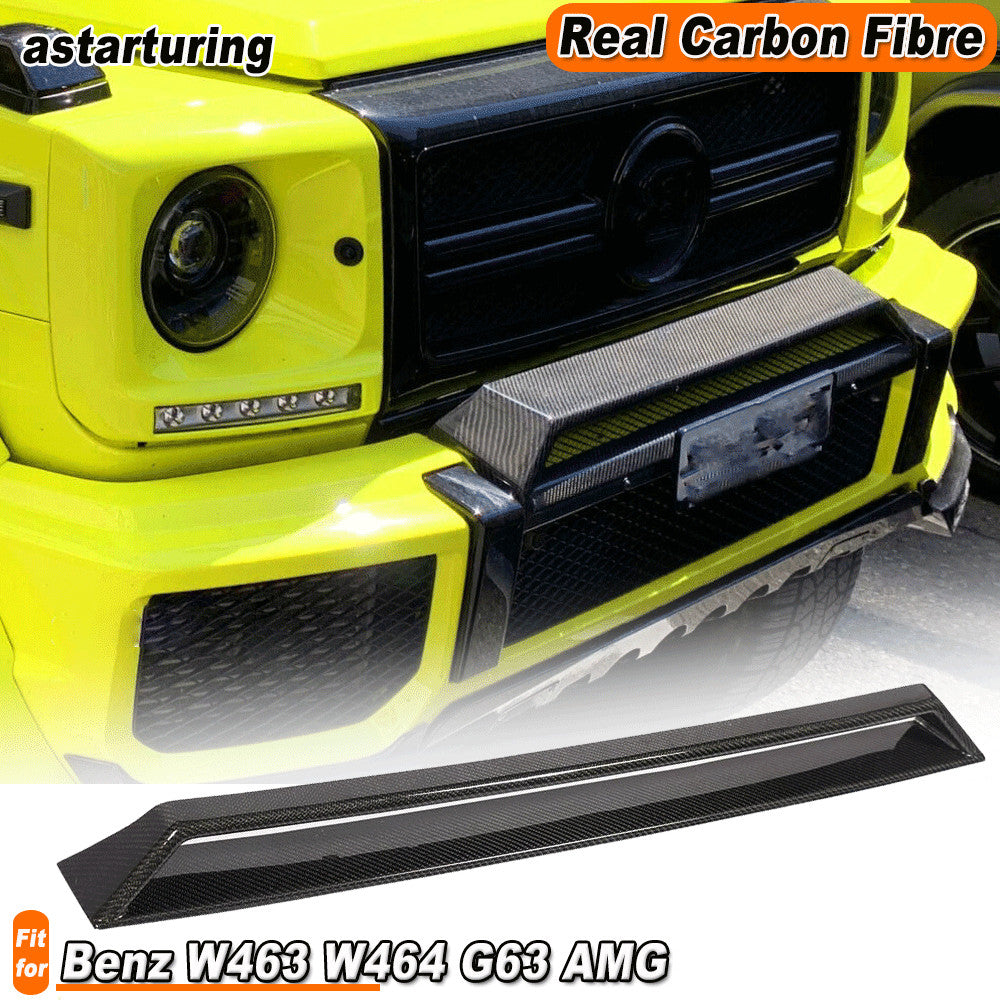 for Benz W463 W464 G63 2019UP REAL Carbon Front Bumper Upper Air Vent Scoop