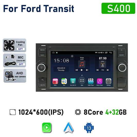 for Ford Transit Car Radio Carplay Android Auto Multimedia Player GPS Navigation