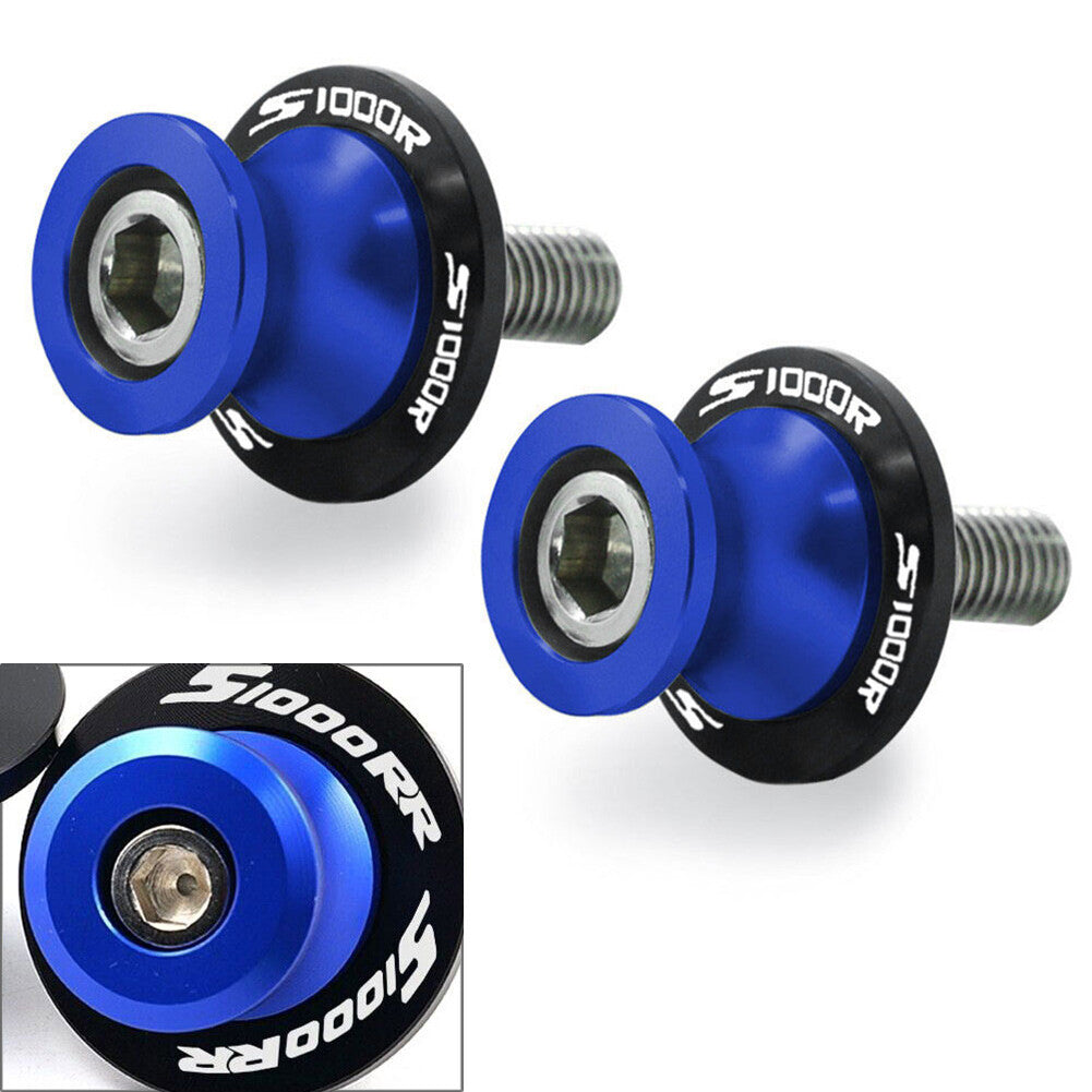 Blue Swingarm Spools Coil Slider Stand Screws M8 for BMW S1000R S1000RR 2014-18