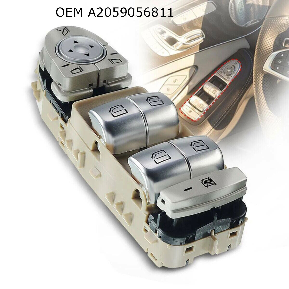 for BENZ C200 C300 GLC300 GLC260 Power Window Control Switch Driver Side Beige