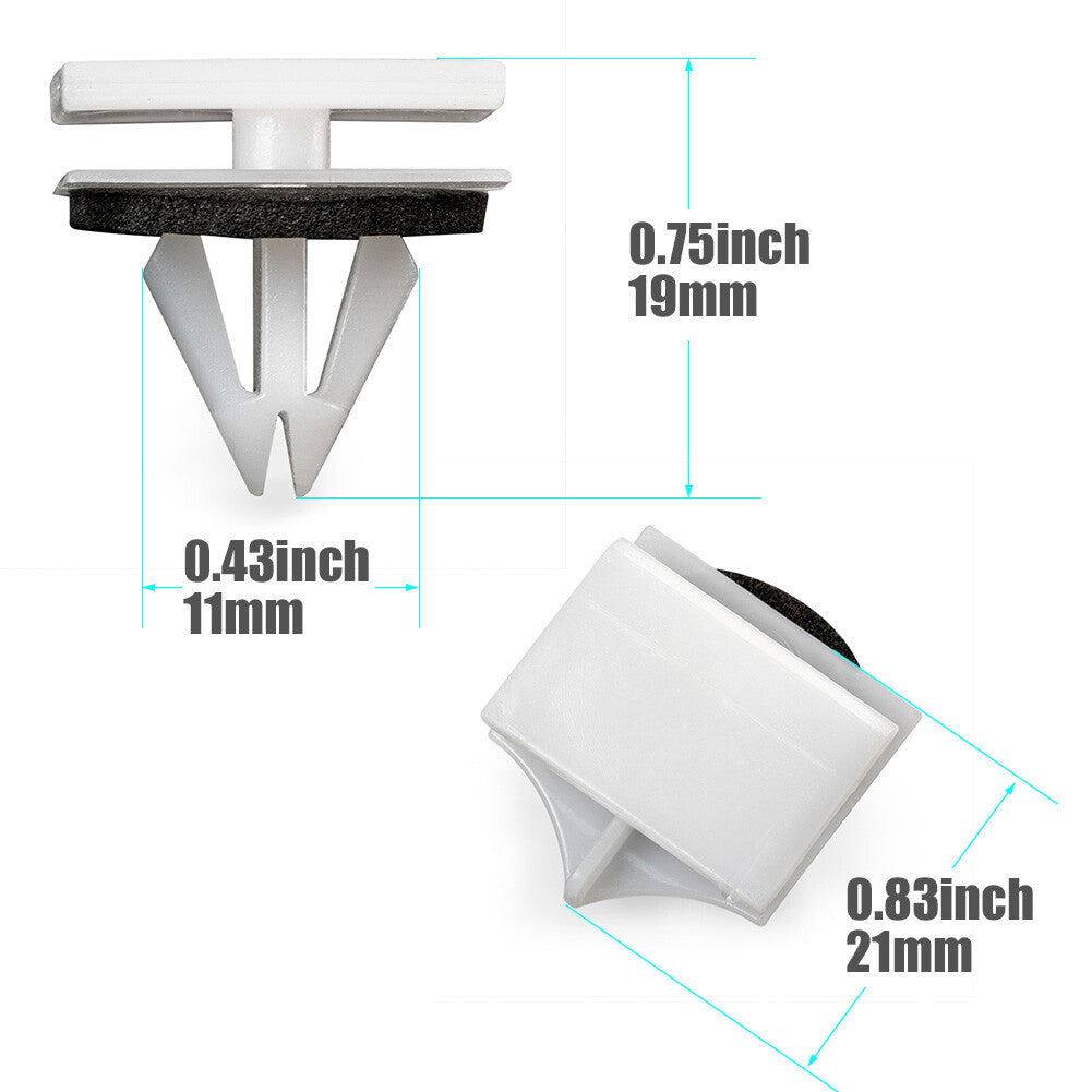 30 External Rocker Panel Molding Retainers with Sealers for Fusion MKZ 2013- n