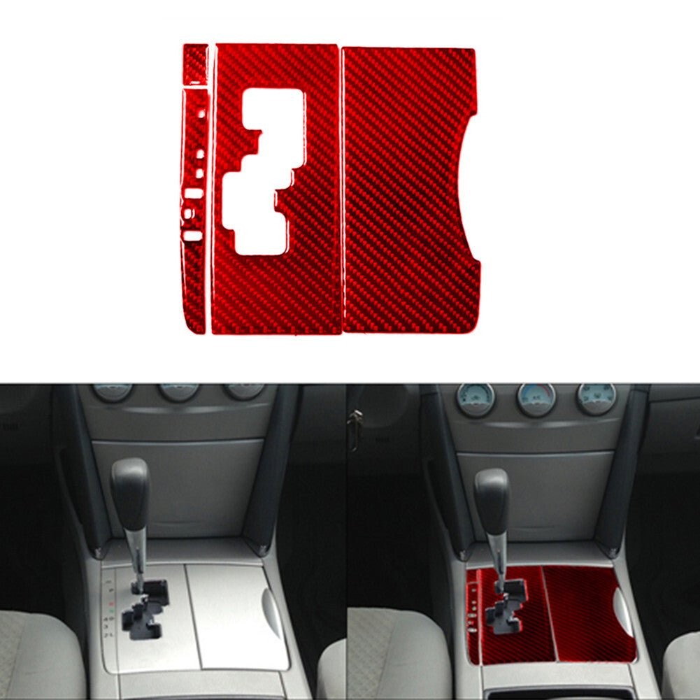 Carbon Fiber Gear Shift Panel Outer Frame Trim Cover for Subaru Forester 2005-08 v