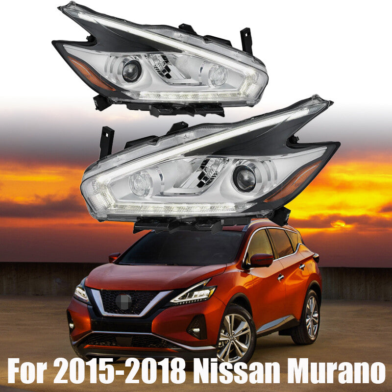 Full LED Headlights Assembly Headlamps Left+Right For 2015-2018 Murano n