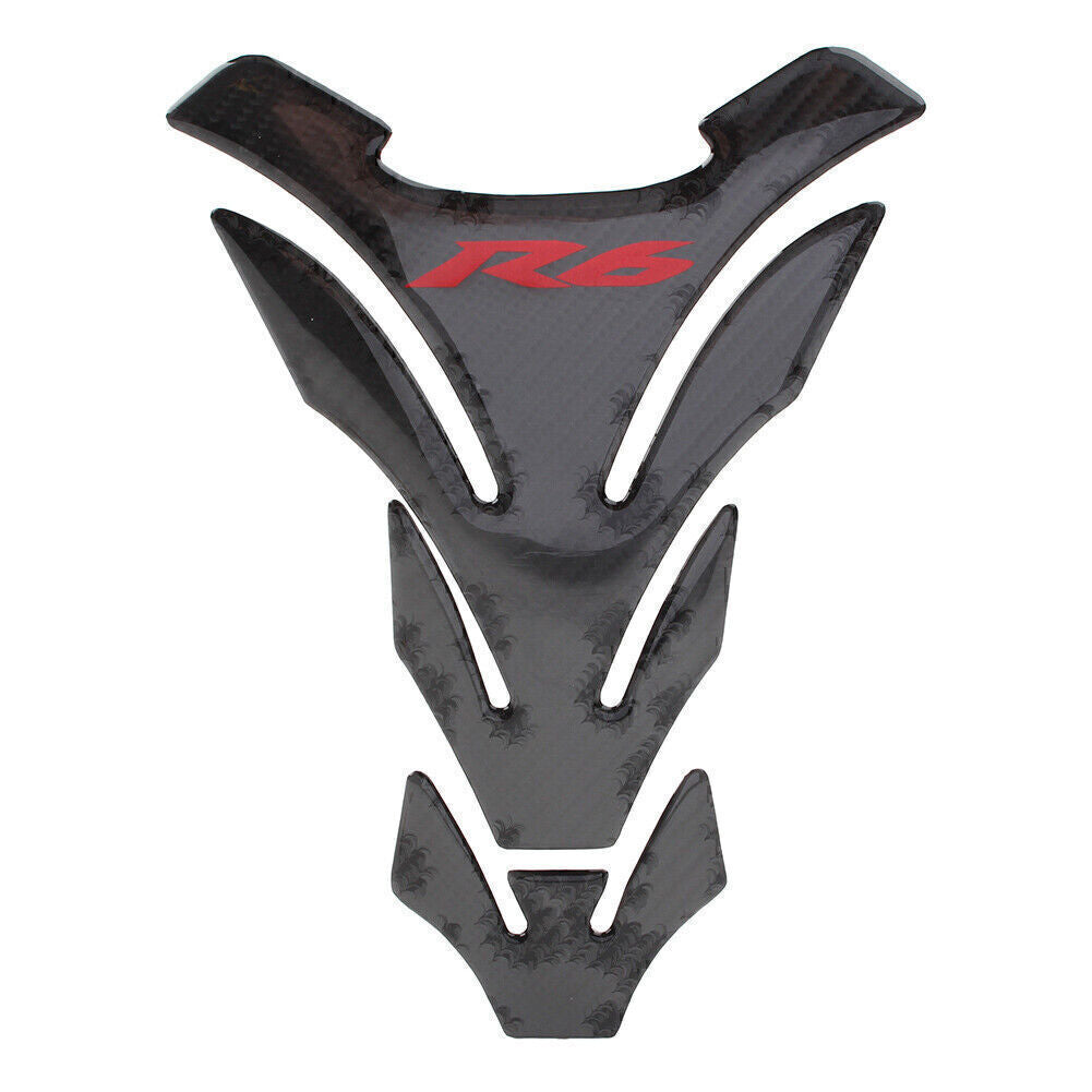 3D Carbon Fiber Red Gas Tank Pad Protector Sticker for Yamaha YZF R6 YZF-600