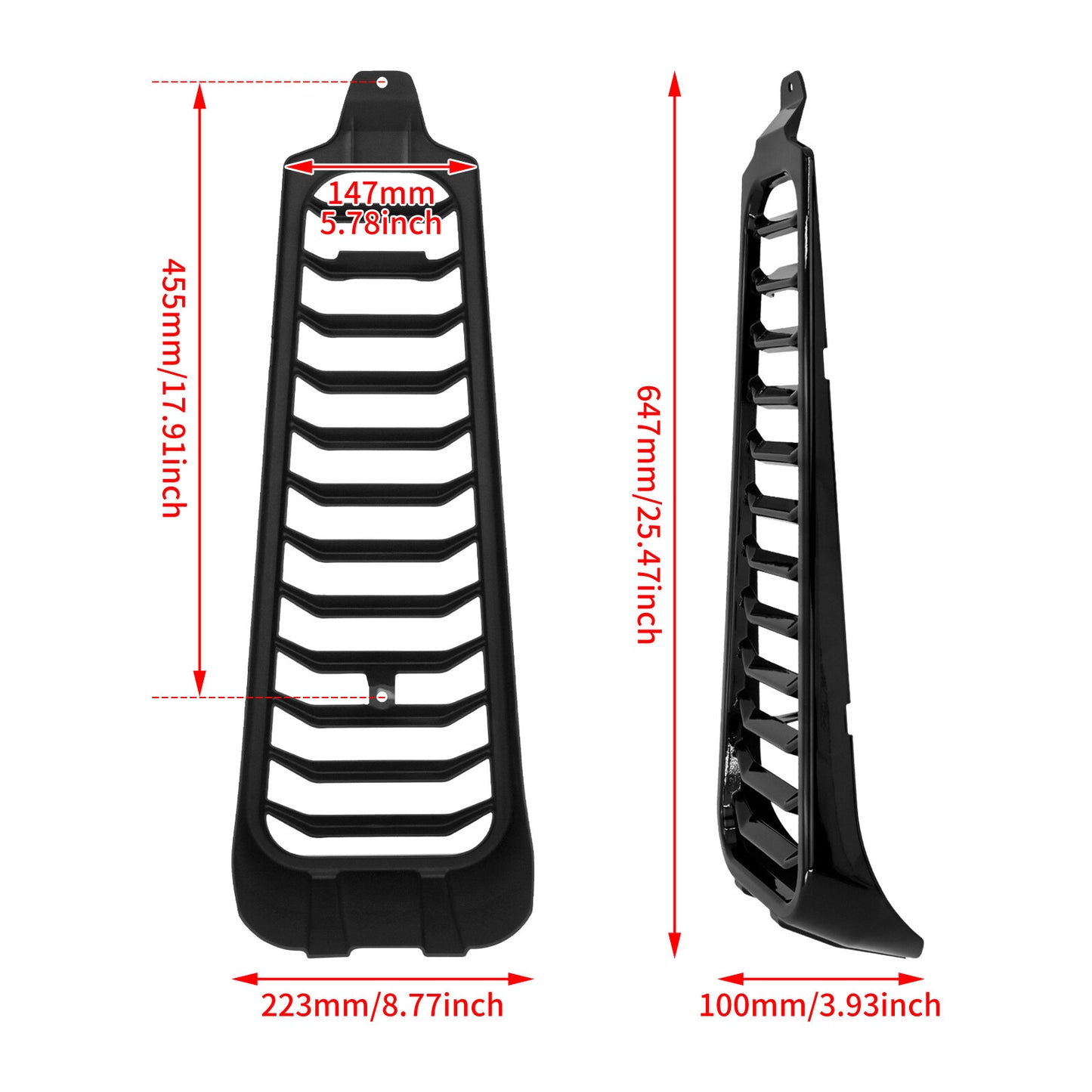 Black Front Chin Lower Fairing Bottom Spoiler Cover for Harley Softail 2018-2023