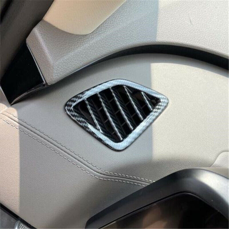 Carbon Fiber 2X Dashboard Air Vent Outlet Cover Trim for Kia Carnival 2021 2022