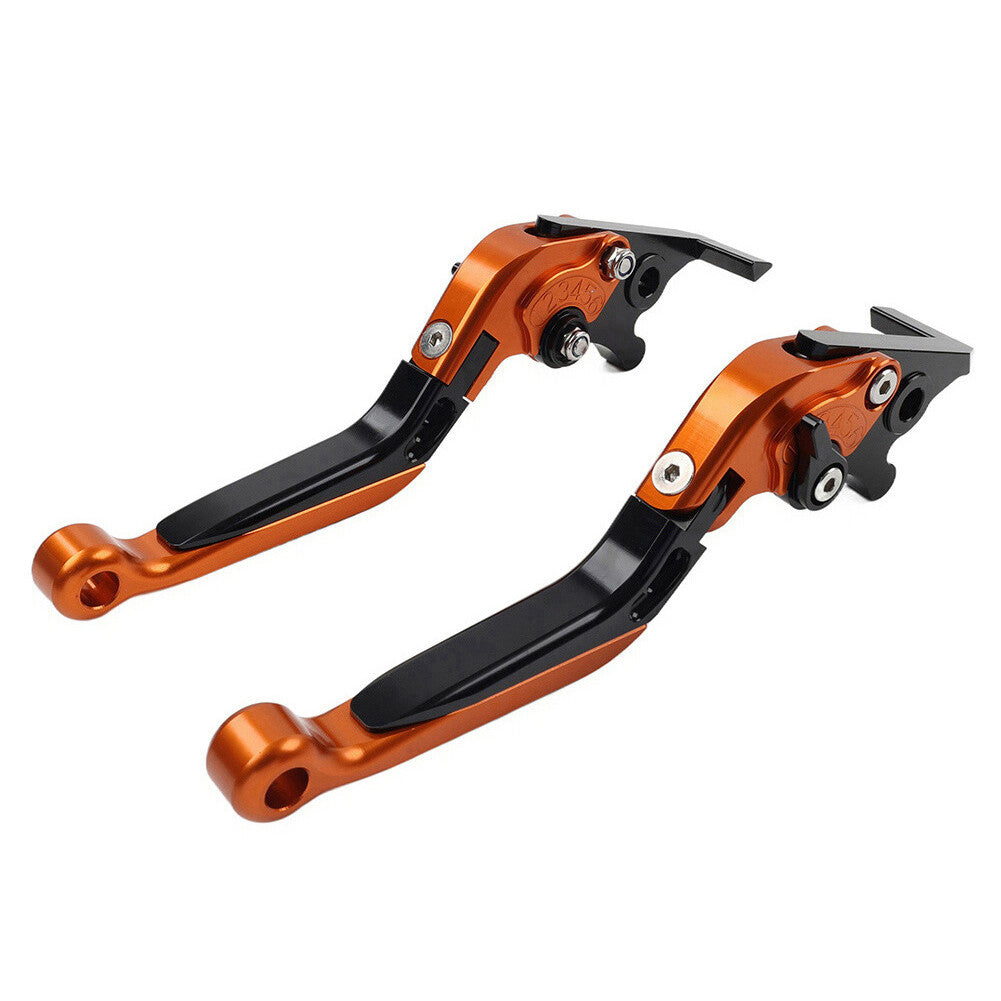 CNC Folding Extendable Brake Clutch Lever for Kawasaki ZX10R/RR/KRT 16-20 Orange Q