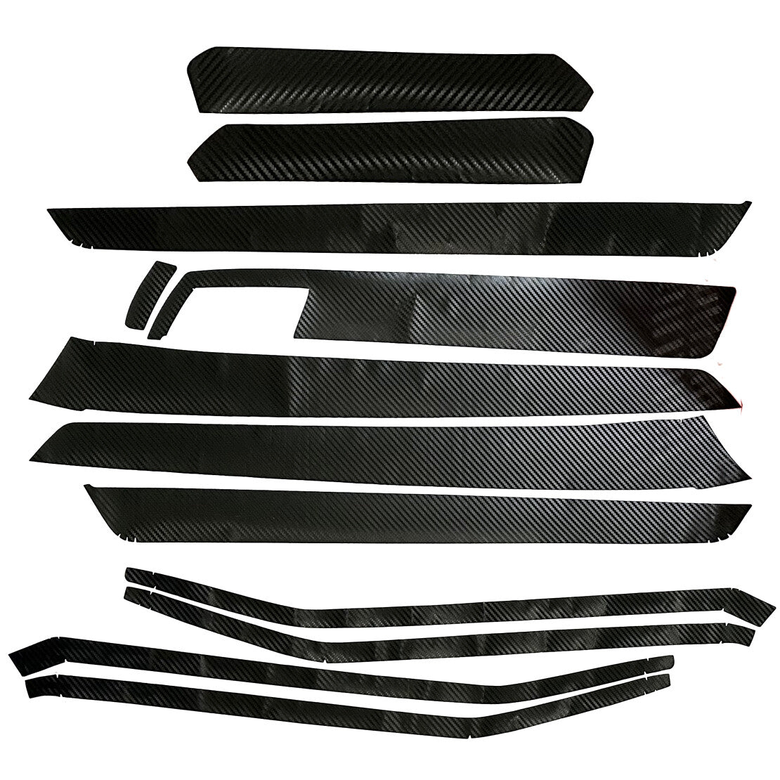 Black 3D Interior Cover Trim Sticker Kit Fit for Mercedes Benz E Class W212 Q