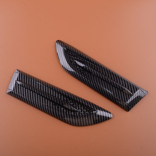 2pcs Car Side Air Flow Intake Decorative Scoop Vent Bonnet Cover Grill Grille