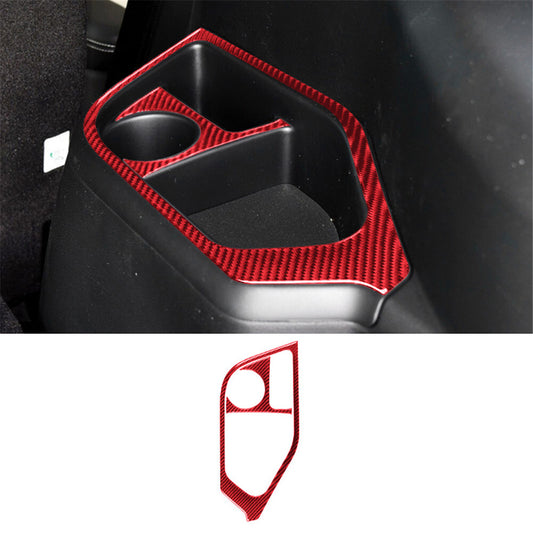 6Pcs Red Carbon Fiber Door Speaker Cover Trim For Supra A90 2019-2022 v