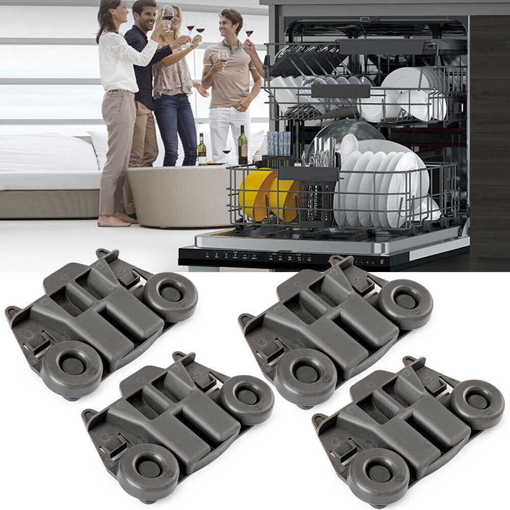 (4 Packs)W10195417 UPGRADED Dishwasher Wheels Lower Rack for kenmore whirlpool Q