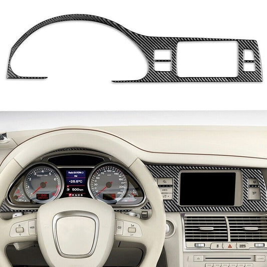 Real Carbon Fiber Car Dash Instrument Cover Trim Fit for Audi Q7 2005-2015 1PCS