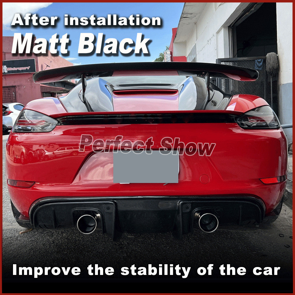 Fit for Porsche 718 982 16-21 Rear Trunk Lid Cover Boot Trim Matt Black