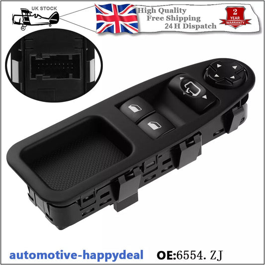 Electric Window (Right Side) Switch for Citroen Dispatch 2.0 HDI [2007-2016]