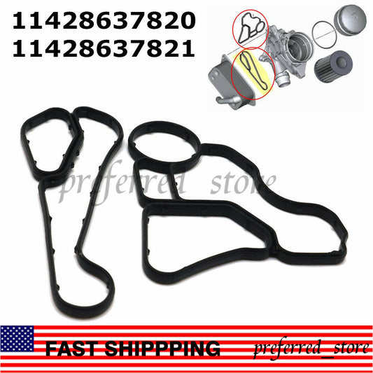 Oil filter housing gasket cooler seal suitable for X1 X3 X5 N26 N52 N54 N56 11428637821- v