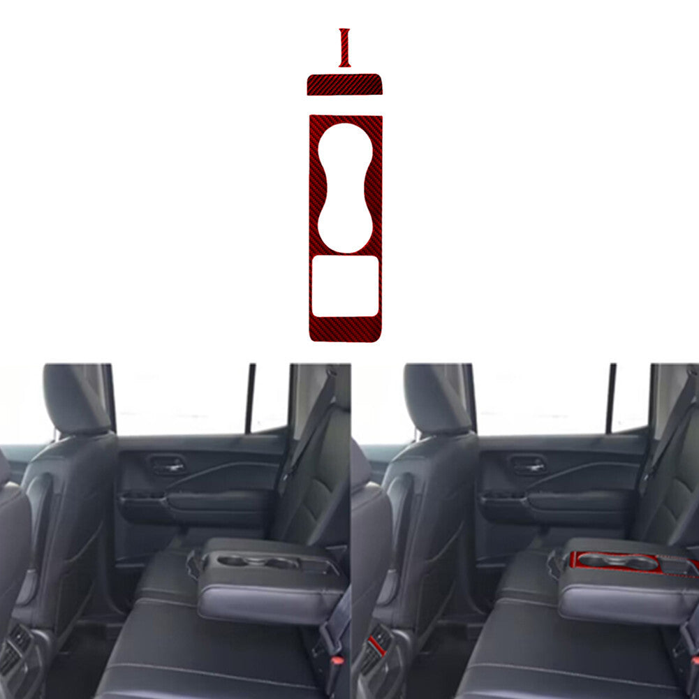 Red Carbon Fiber Lower Glove Box Handle Trim For Silverado for GMC for SIERRA 2014-2018 v