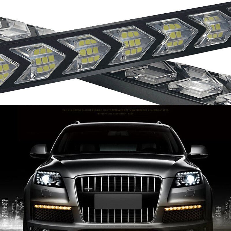 2-pack of LED daytime running lights, turn signals, white and amber - n