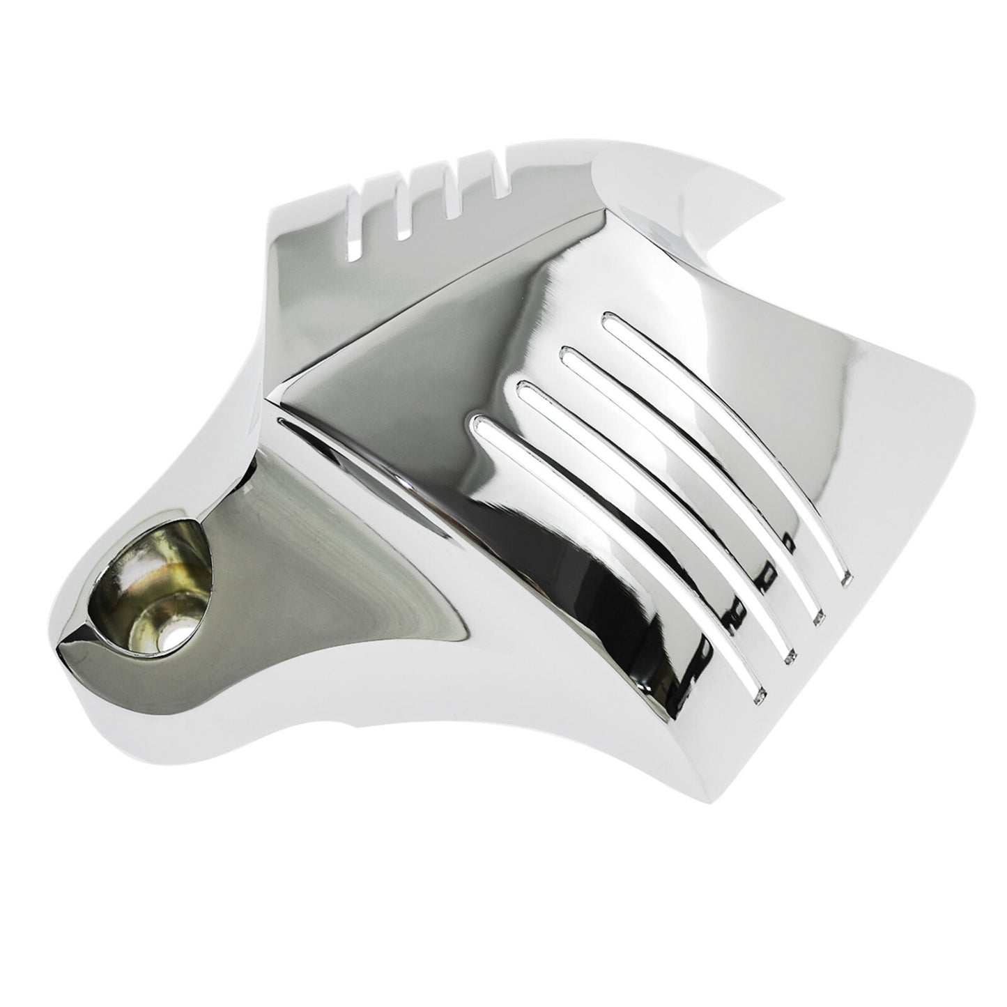 Chrome V-shield Horn Cover Fit for Harley Softail Dyna Glide Twin Cam Touring Q