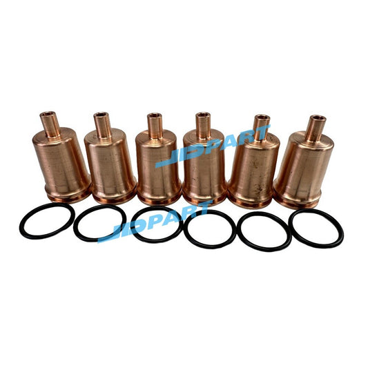 6-piece D13D fuel injector nozzle sleeve 276811 for Volvo excavator parts -