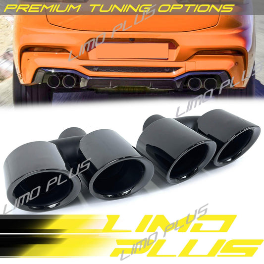 Gloss Black Exhaust Muffler Tips Replace for BMW X3 G01 X4 G02 M Sport 2019-2021 Q