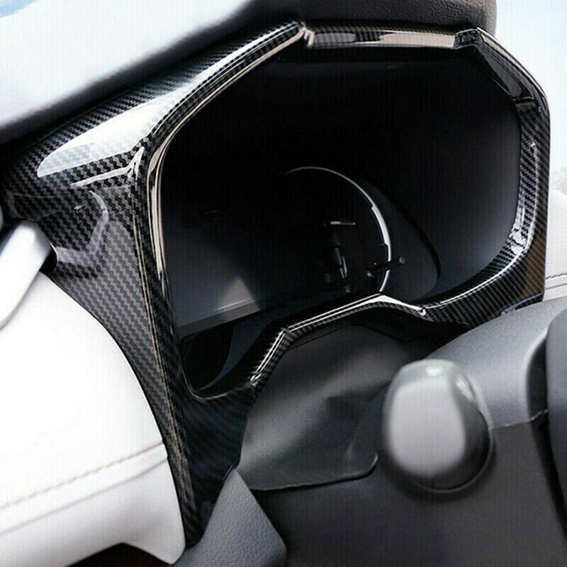 Carbon Fiber Inner Console Dash Panel Frame Trim Cover for Toyota RAV4 2019-2024