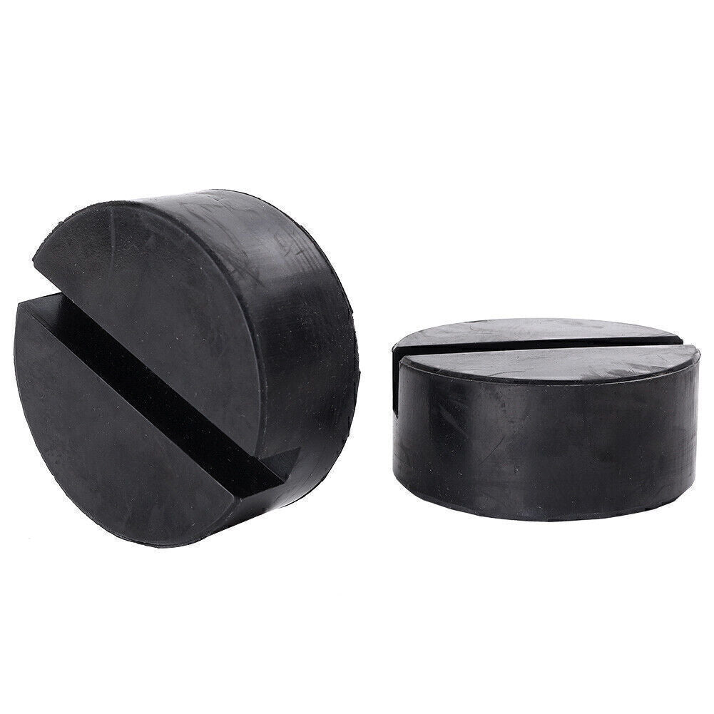 2x Car Truck SUV Lifting Jack Rubber Pad Slotted Hydraulic Pad Black