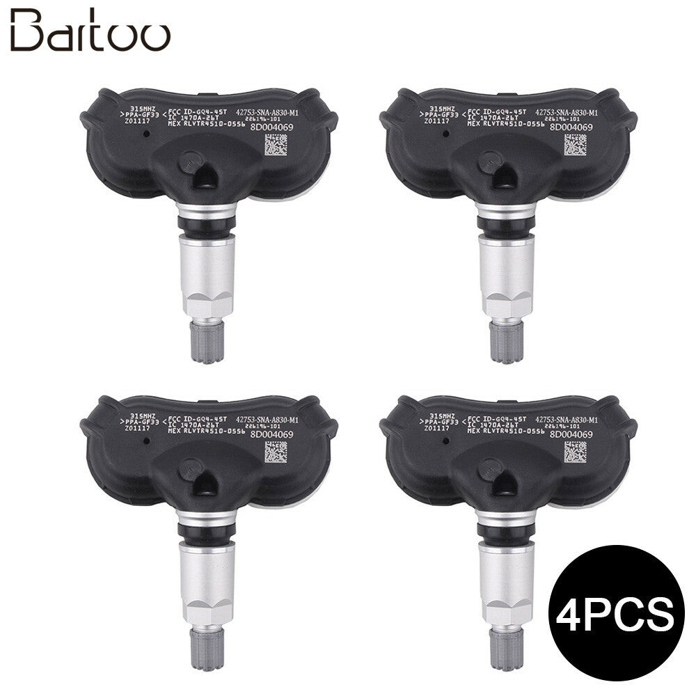 TPMS 42753-SNA-A83 Tire Pressure Sensor 315MHz for Honda FIT ELEMENT 4PCS Q