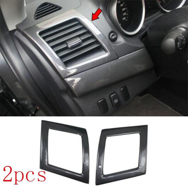 Carbon Fiber Console LR Air Outlet Vent Cover for Mitsubishi Lancer Evo 08-17