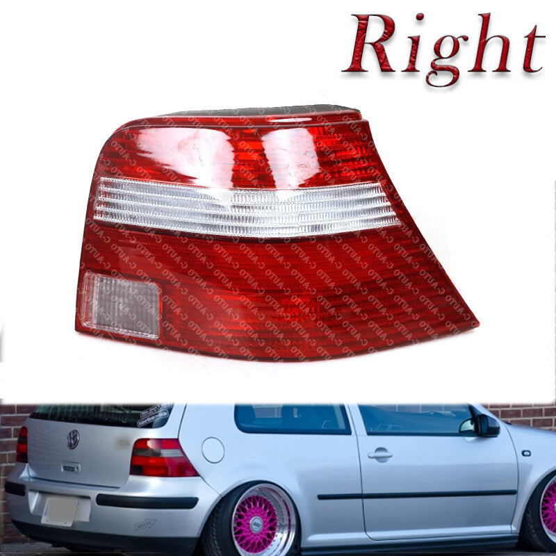 The right rear taillight has no bulb and is applicable to for Volkswagen for Golf 4 MK4 models from 1998 to 2005.