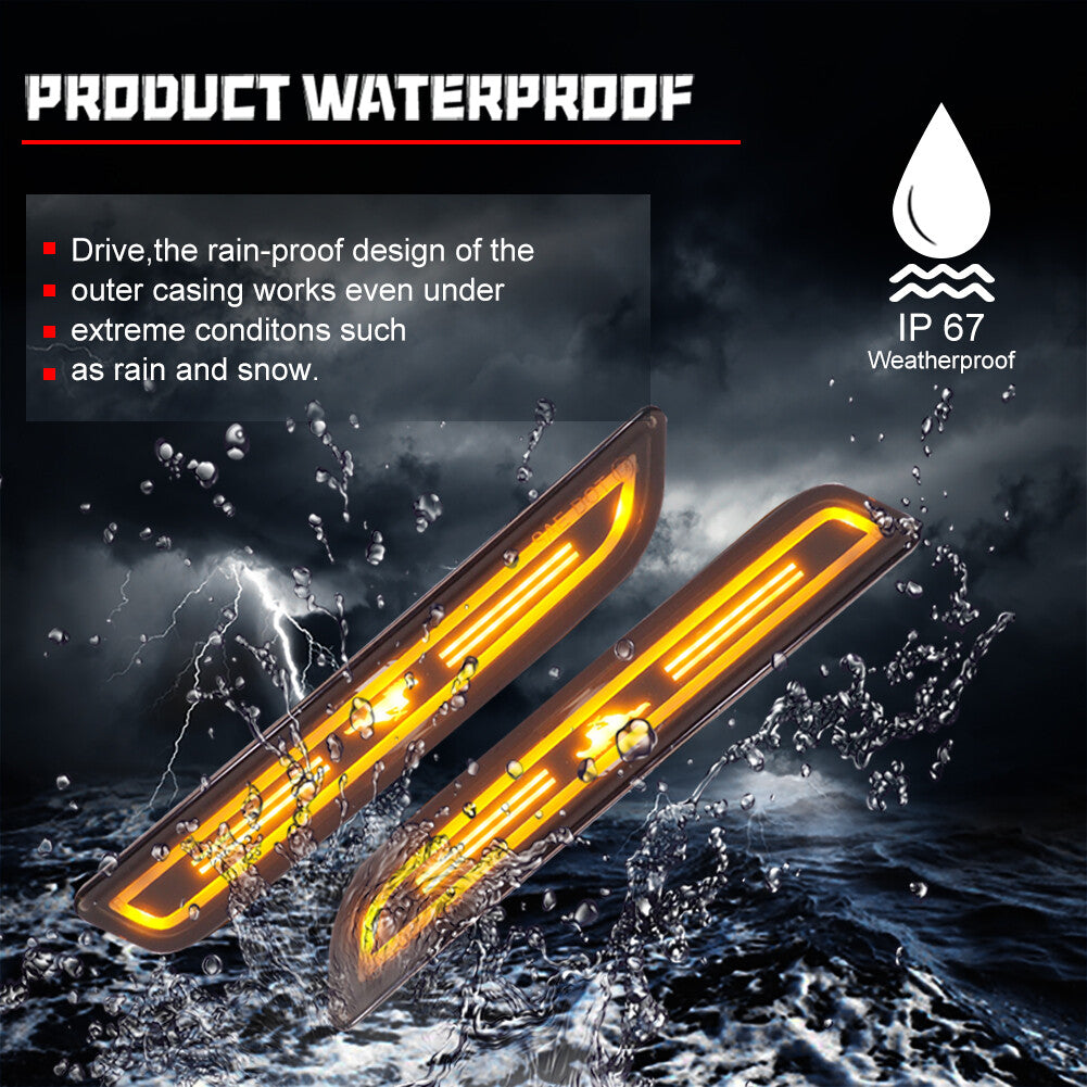 Amber LED running pony front marker light suitable for 2010-2014 for Mustang - v