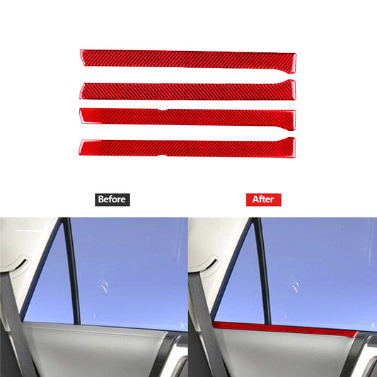 4pcs Carbon Fiber Door Horn Frame Cover Trim For X3 F25 X4 F26 2011-2017 v