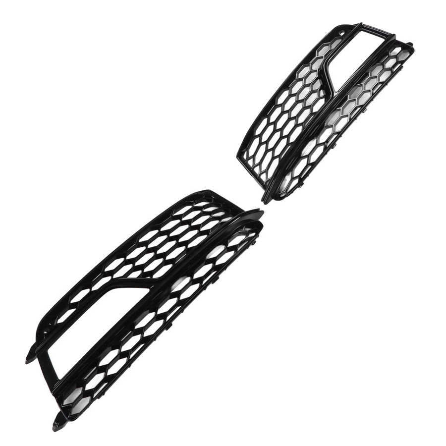 2-piece front fog light guard grille trim for Audi A5 S5 S Series 2013-2016